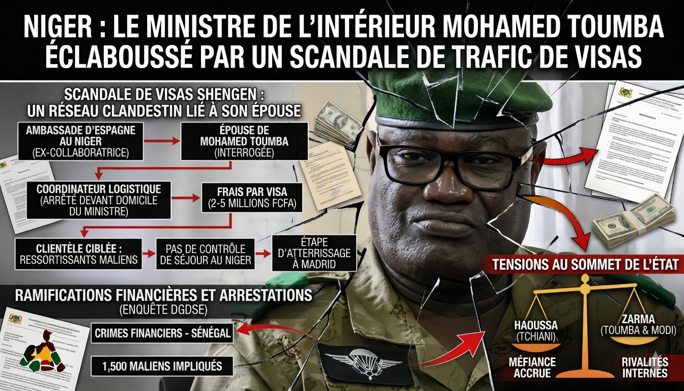 Trafic de visas au Niger : le ministre de l&rsquo;intérieur sous les projecteurs