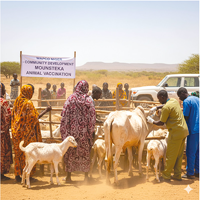 Campagne de santé animale et humaine menée par Wapco Niger
