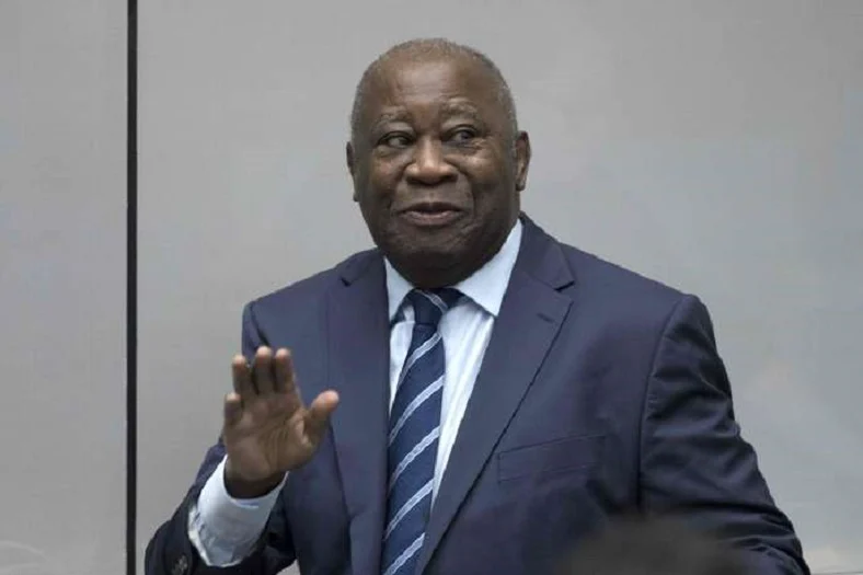 Portrait de Laurent Gbagbo lors d'un événement politique en Côte d'Ivoire
