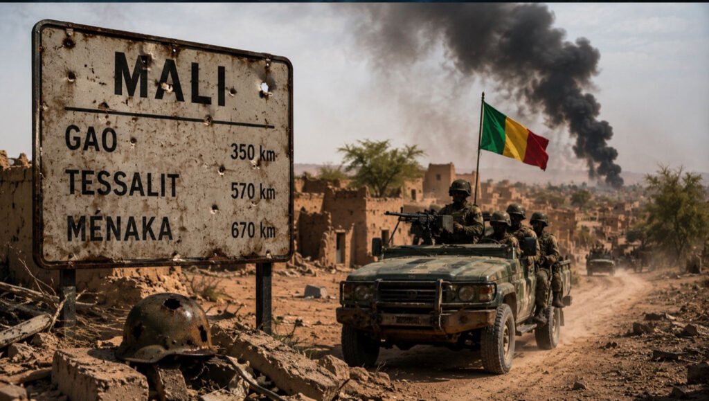 Un soldat de l'armée malienne en patrouille