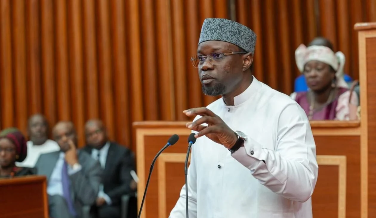 Ousmane Sonko en séance à l'Assemblée nationale