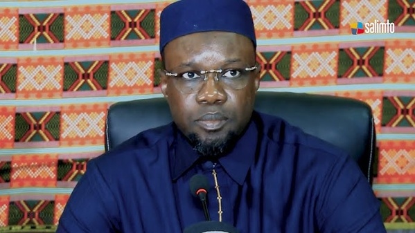 Ousmane Sonko lors du conseil interministériel sur les infrastructures