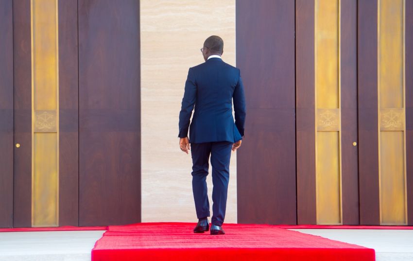 Patrice Talon s'exprimant lors de son discours de départ