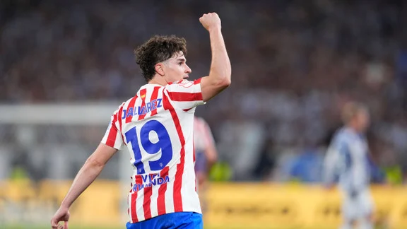 Julian Alvarez, joueur argentin, lors d'un match