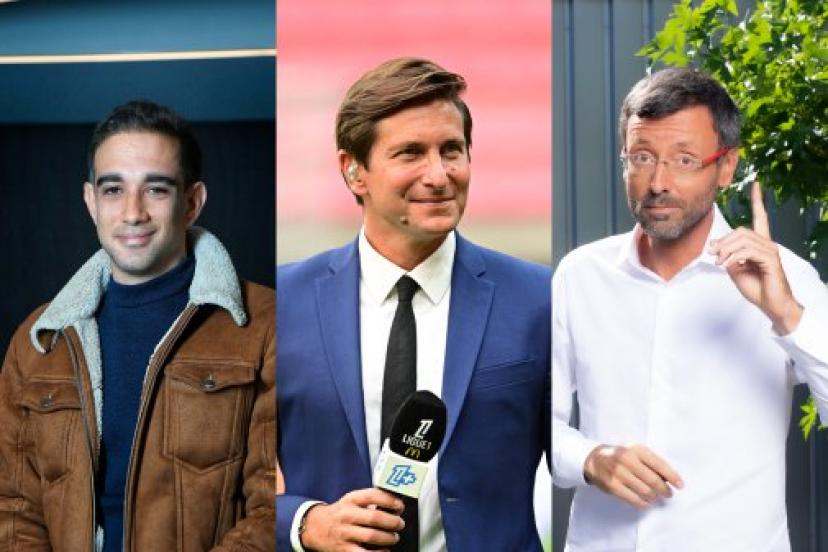 Paul Tchoukriel, Xavier Domergue et Olivier Ménard, animateurs et consultants des chaînes sportives