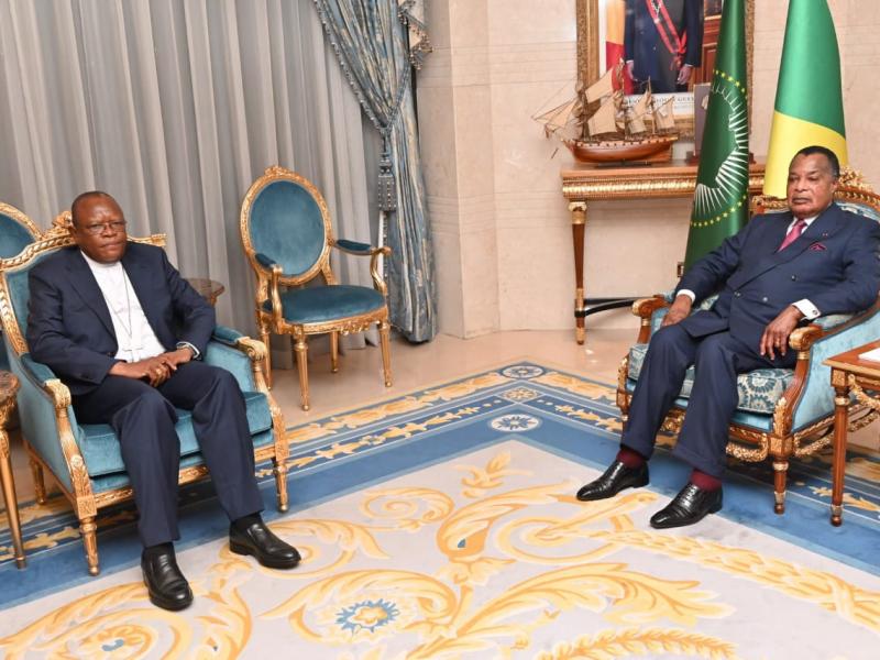 Cardinal ambongo et sassou nguesso échangent sur la crise en RDC