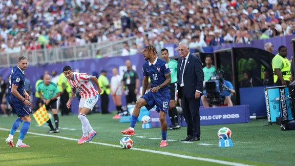 Bradley Barcola lors d'un match avec le PSG