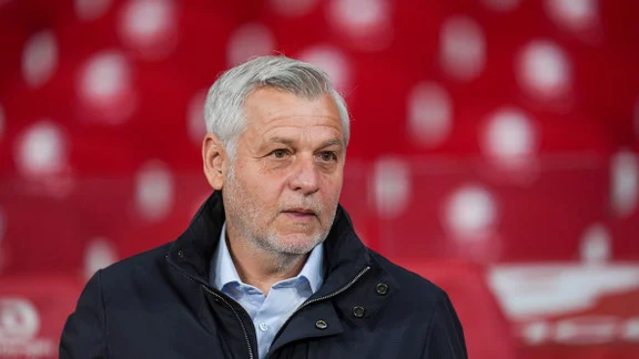 Bruno Genesio, entraîneur de l'OM, lors de sa présentation officielle