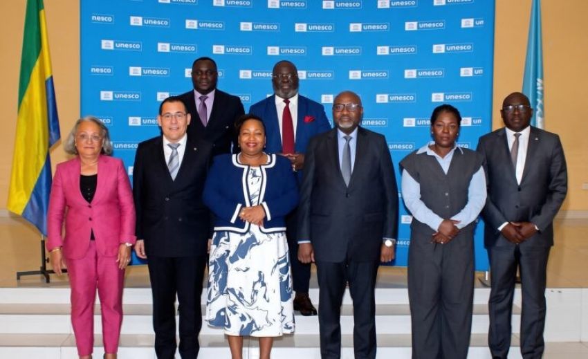officiels gabonais lors du lancement du plan éducatif 2026-2030