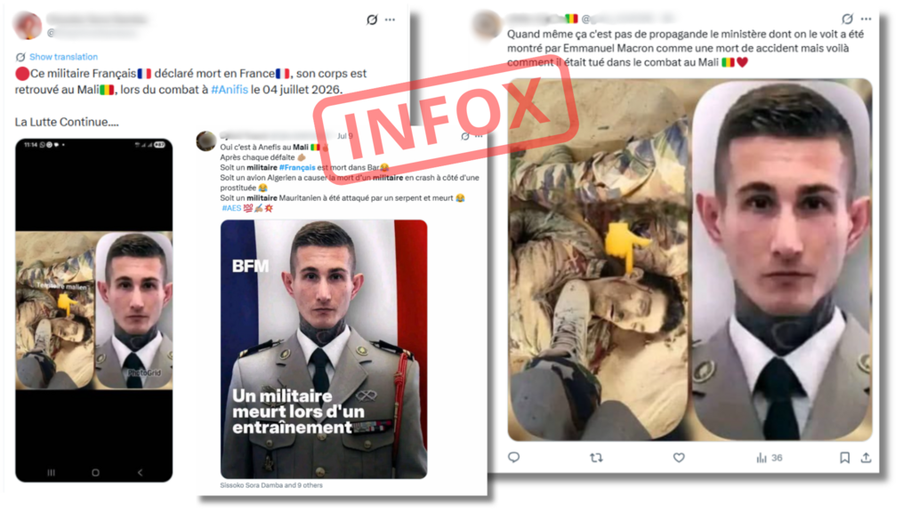 Aucun soldat français n'a été tué à Anéfis, ces publications sont mensongères