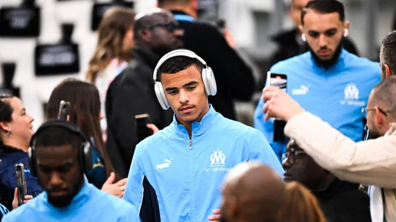 Mason Greenwood lors d'un entraînement avec l'OM