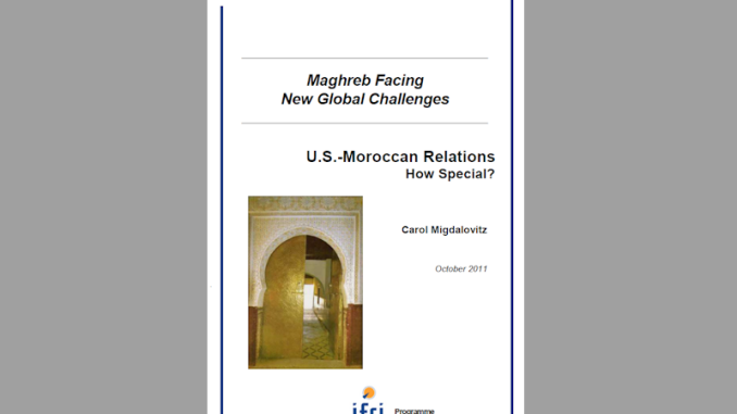 Carte illustrant les relations diplomatiques entre les États-Unis et le Maroc