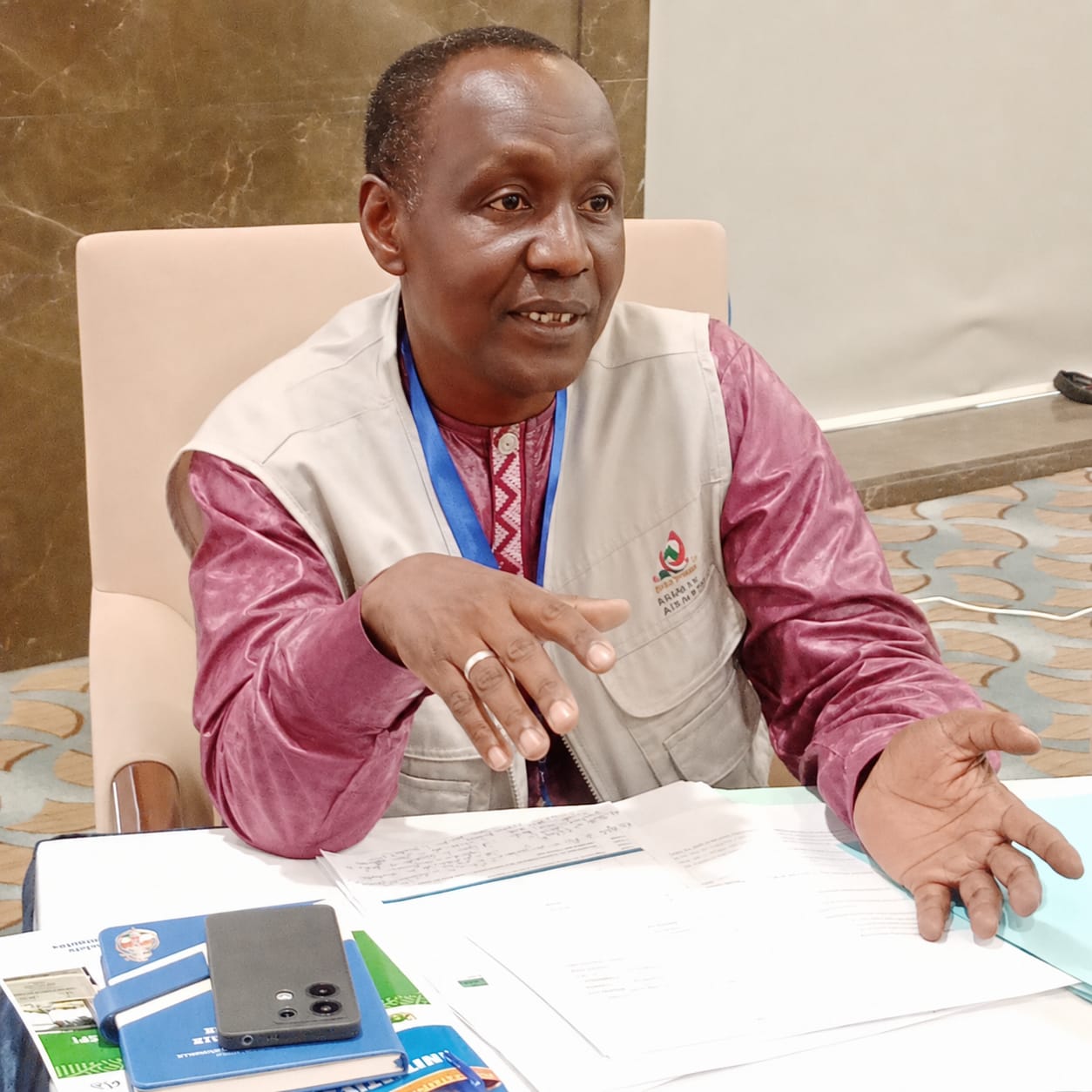 Boubacar Hamidou, directeur à la HACP, lors du forum de Niamey