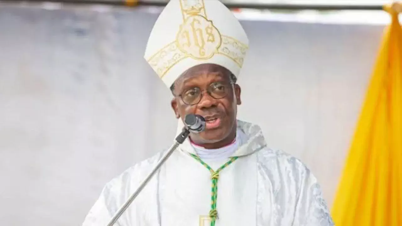 Mgr Roger Houngbédji, Archevêque de Cotonou, lors de son intervention
