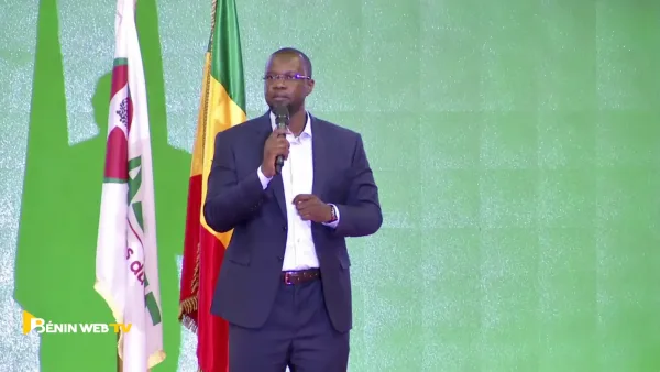 Ousmane Sonko lors de l'événement à Bambali
